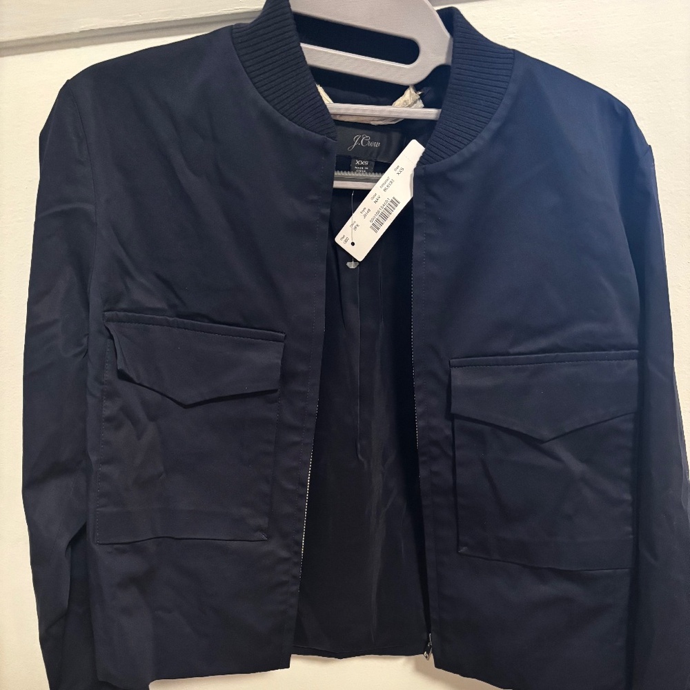 J. Crew Cropped Bomber Jacket